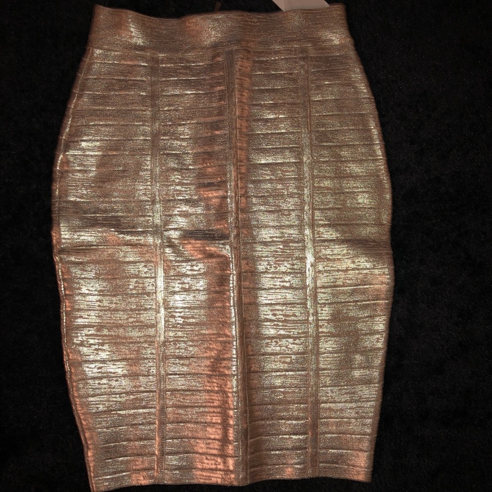 Gold bandage skirt